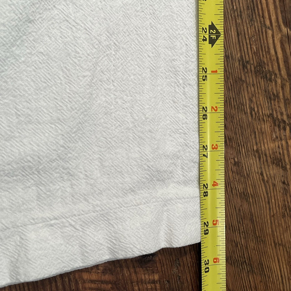 Chico's Wide Leg Pants White Textured Cotton Large Pull On Elastic Waist FLAW - Picture 13 of 15